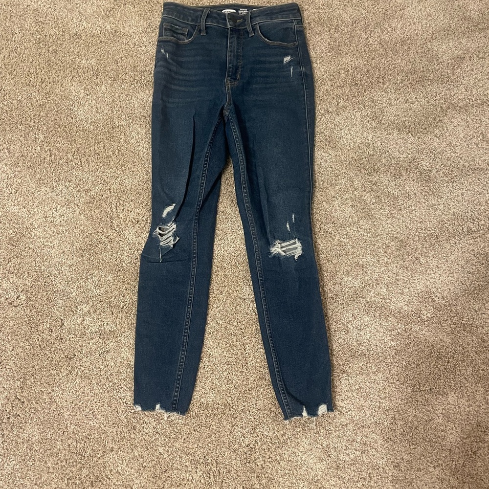 Old Navy Rockstar Super Skinny 360 Stretch Extra High Rise Jeans, Size 4